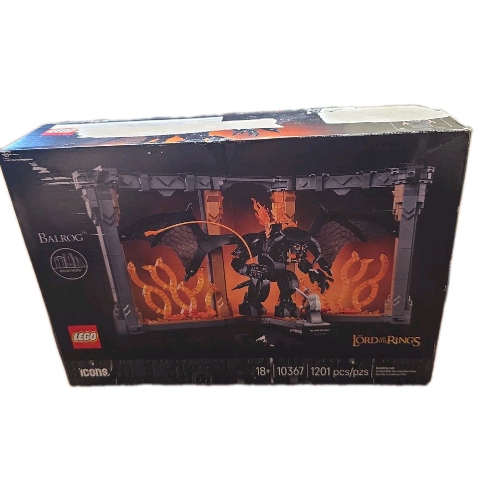 Lego Icons (Book Nook Set) 10367 The Lord of the Rings - Balrog, 1201 Pcs -New